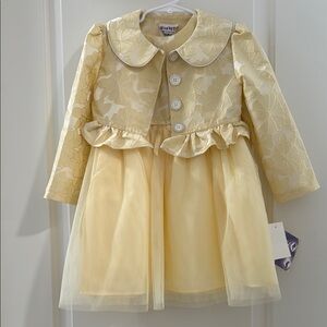 Yellow Floral Dress with Jacket